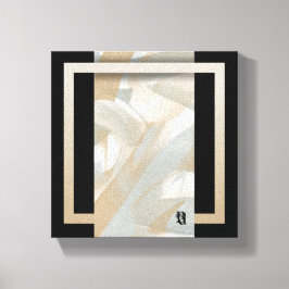 Impressão Em Tela 8x8" Sandy Tornado Trend Abstrato Art Beige