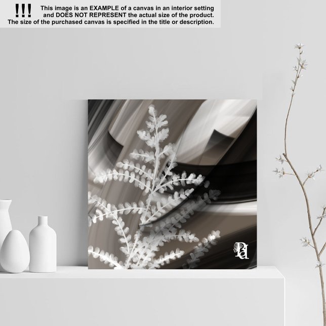 Impressão Em Tela 8x8" Terra’s Tender Whisper Abstract Brown Flowers (Criador carregado)