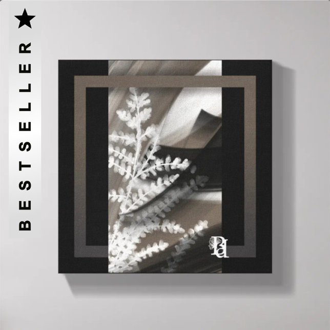 Impressão Em Tela 8x8" Terra’s Tender Whisper Abstract Brown Flowers (Criador carregado)