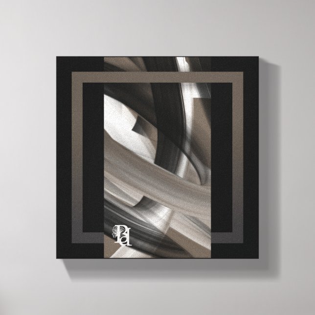 Impressão Em Tela 8x8" Terra’s Tender Whisper Abstract Brown Flowers (Frente)