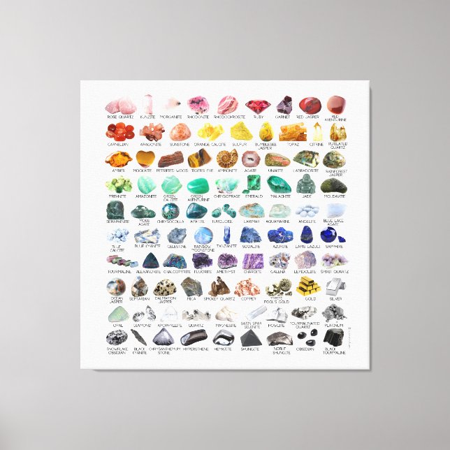 Impressão Em Tela 90 Rainbow Rocks Crystal Collection Poster brilhan (Frente)