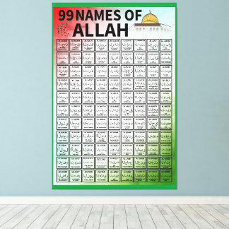 IMPRESSÃO EM TELA 99 NOMES DE ALLAH