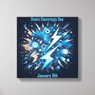 Impressão Em Tela 9 de janeiro - Dia da Eletricidade Estática