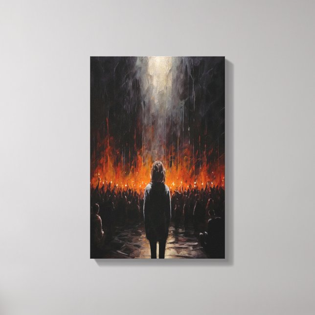 Impressão Em Tela A Arte Abstrato Dramática (Frente)