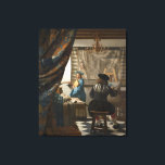 Impressão Em Tela A Arte da Pintura de Johannes Vermeer<br><div class="desc">A Arte da Pintura (Alegoria de Pintura) de Johannes Vermeer, c. 1666, é a segunda maior e mais elaborada composição do artista, representando um interior de estúdio de arte com pintor pintando um modelo. Acreditado ser uma alegoria complexa da arte da pintura, o modelo veste uma coroa de folhas de...</div>
