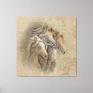 Impressão Em Tela A Arte dos Cavalos