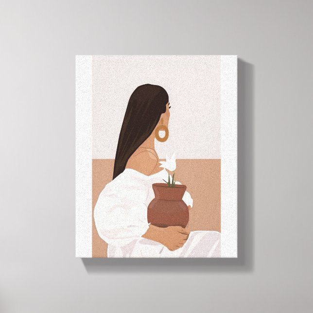 Impressão Em Tela A arte feminina inclui as mulheres e a sua beleza. (Frente)