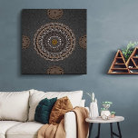 Impressão Em Tela A arte khaki crocodylus porosus mandala<br><div class="desc">Esta arte de mandala é um ajuste na relação humana com o cosmos ou a natureza. Concentramo-nos na adaptação do Crocodilo do Pântano (Crocodylus porosus). Esta arte mandala foca mais na típica cor marrom africana, o crocodilo do pântano como objeto, assim como na arte da linha do círculo externo que...</div>
