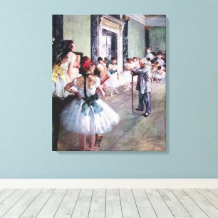 Impressão Em Tela A Aula de Dança de Edgar Degas, Arte de Balé Vinta
