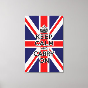 Impressão Em Tela A bandeira de Union Jack mantem a calma e continua