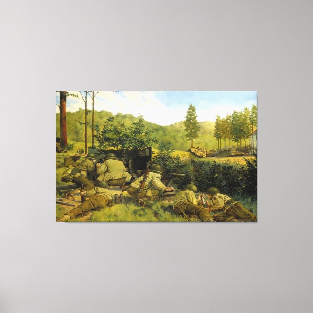 Impressão Em Tela A Batalha de Mortain por Keith Rocco (Frente)