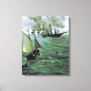 Impressão Em Tela A Batalha do Kearsarge e do Alabama