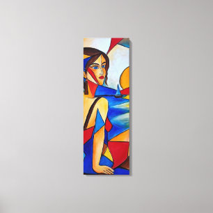 Impressão Em Tela À Beira-Mar - Pintura Cubista