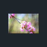 Impressão Em Tela A Beleza Simples Das Flores Sakura Em Springtime<br><div class="desc">A simples beleza das flores cor-de-rosa - floresce a cereja japonesa. Um galho de árvore florescente contra o fundo suave da folhagem verde do jardim. Uma pintura digital muito grande a partir de uma fotografia. Impressão floral esticada de tela para decorar seu lugar ou para ser usada como presente em...</div>