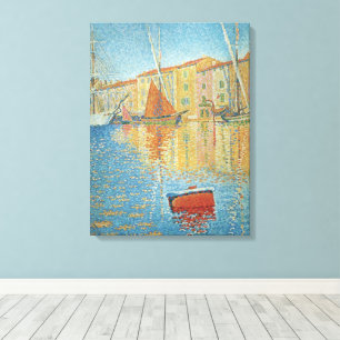 Impressão Em Tela A bóia vermelha por Paul Signac, Pointillism do