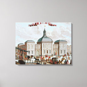 Impressão Em Tela A bolsa de valores, Amsterdão, 1743