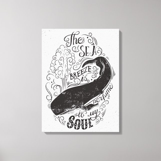 Impressão Em Tela A brisa do mar é perfumada (Frente)