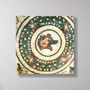Impressão Em Tela A cabeça do urso, mosaico romano, século IV