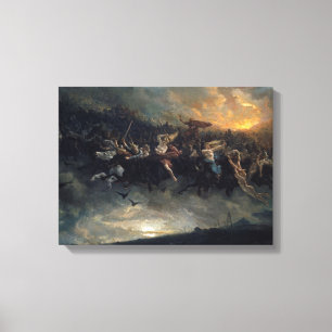 Impressão Em Tela A Caça Selvagem De Odin Por Peter Nicolai Arbo 187