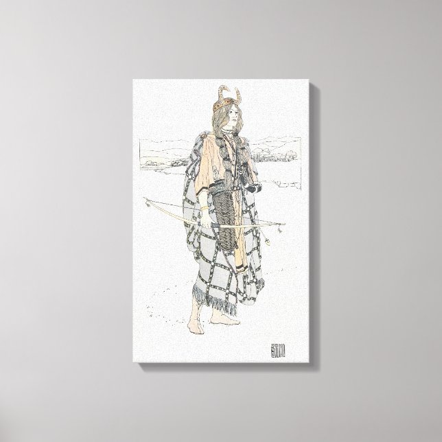 Impressão Em Tela A Caçadora (por Ann Macbeth) (Frente)