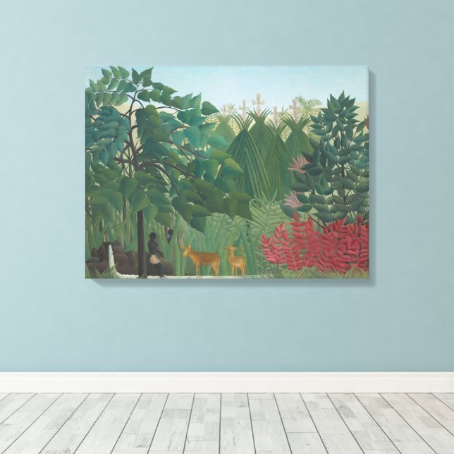 Impressão Em Tela A Cachoeira de Henri Rousseau, Arte Fina Antiga (Insitu(piso de madeira))