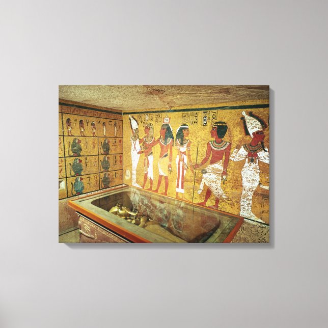 Impressão Em Tela A câmara de enterro no túmulo de Tutankhamun (Frente)