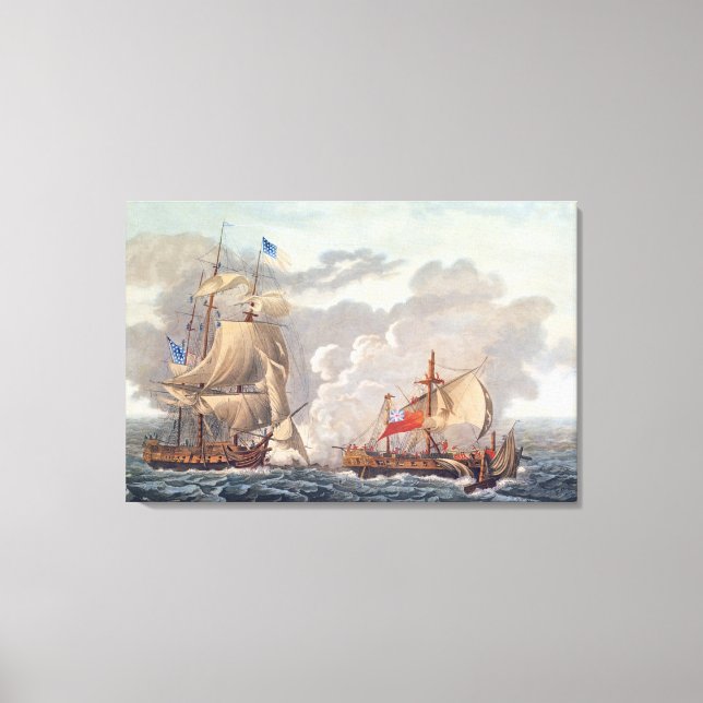 Impressão Em Tela A captura do navio inglês "The Java" (Frente)