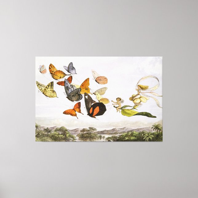 Impressão Em Tela A Carruagem Encantada da Rainha das Fadas (1870) (Frente)