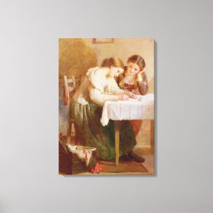 Impressão Em Tela A carta de amor, 1871