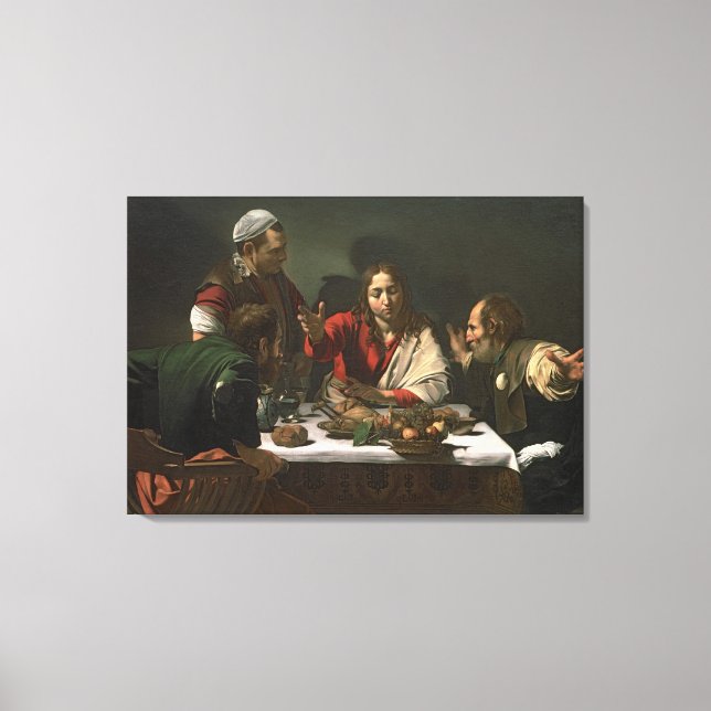 Impressão Em Tela A Ceia em Emmaus, 1601 (Frente)