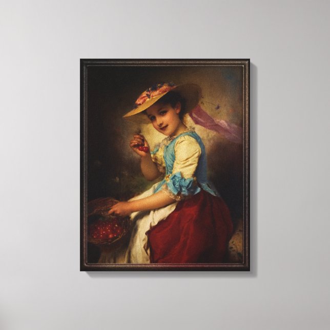 Impressão Em Tela A Cherry Girl de Adolphe Piot (Frente)