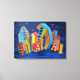 Impressão Em Tela A cidade flutuante