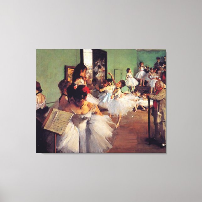 Impressão Em Tela A classe de dança de Edgar Degas (Frente)