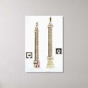 Impressão Em Tela A coluna de Trajan, Roma, 'de Le Traje Ancien e