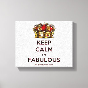 Impressão Em Tela A coroa dourada vermelha fabulosa calma da Slipper