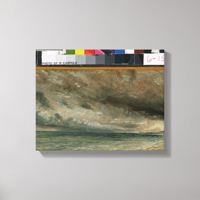 Impressão Em Tela A costa de Brighton - Stormy Evening, c.1828 (oi) (Frente)