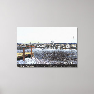 Impressão Em Tela A costa, Marseillan ao sul de France