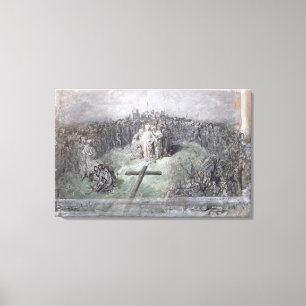 Impressão Em Tela A crucificação (w/c e gouache no papel)