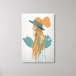 Impressão Em Tela "A Dama Enigmática do Bloom"