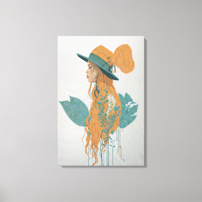 Impressão Em Tela "A Dama Enigmática do Bloom" (Frente)