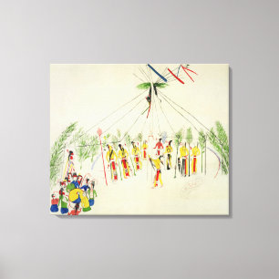 Impressão Em Tela A dança de Sun do Shoshone (pigmento na musselina