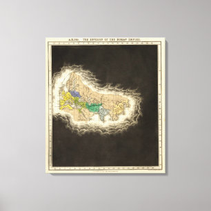 Impressão Em Tela A divisão Do ANÚNCIO do império romano 395