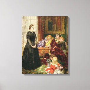 Impressão Em Tela A educadora, 1860 (óleo em canvas)