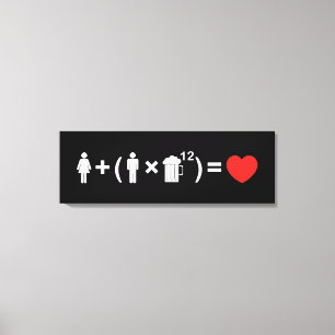 Impressão Em Tela A Equação do Amor para os Homens