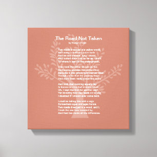 Impressão Em Tela A Estrada Não Levada,