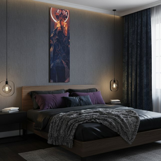 Impressão Em Tela A estrela noturna, nouveau art de Alfons Mucha (Criador carregado)