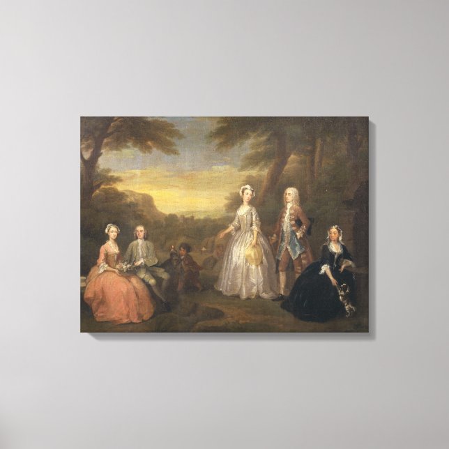 Impressão Em Tela A família Jones, c.1730-1 (Frente)
