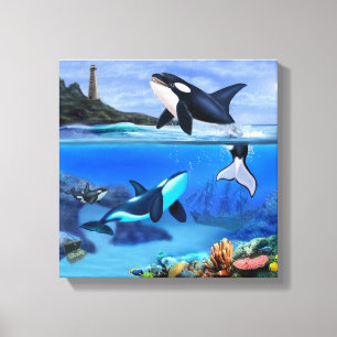 Impressão Em Tela A Família Orca