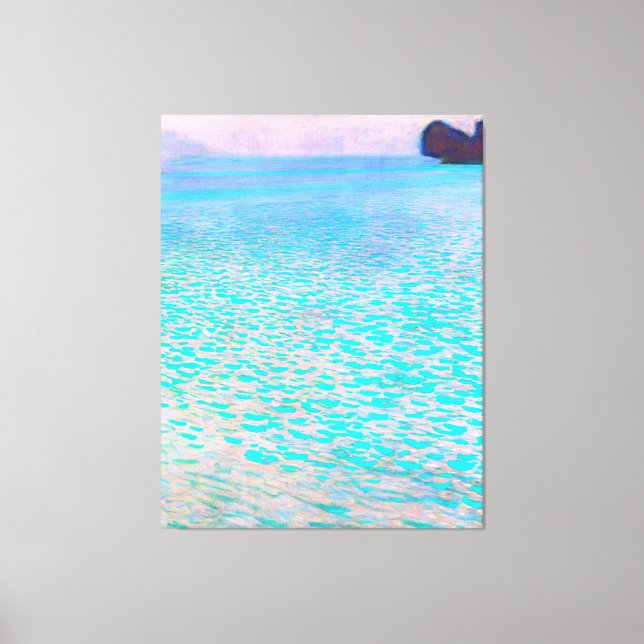 Impressão Em Tela A famosa pintura Attersee de Gustav Klimt. (Frente)