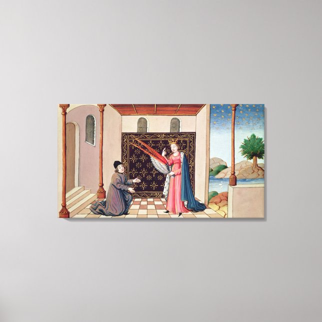 Impressão Em Tela A Filosofia da Senhora oferece asas de Boethius (Frente)